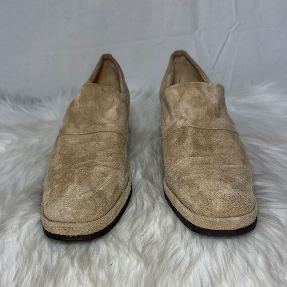 Stephane Kelian Paris Women's Vintage Pale Tan Suede Slip On Loafers Sz 10 - Picture 2 of 6